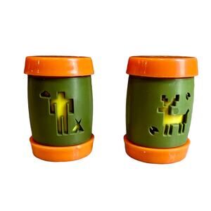 Vintage mini Salt & Pepper Shakers Camping theme